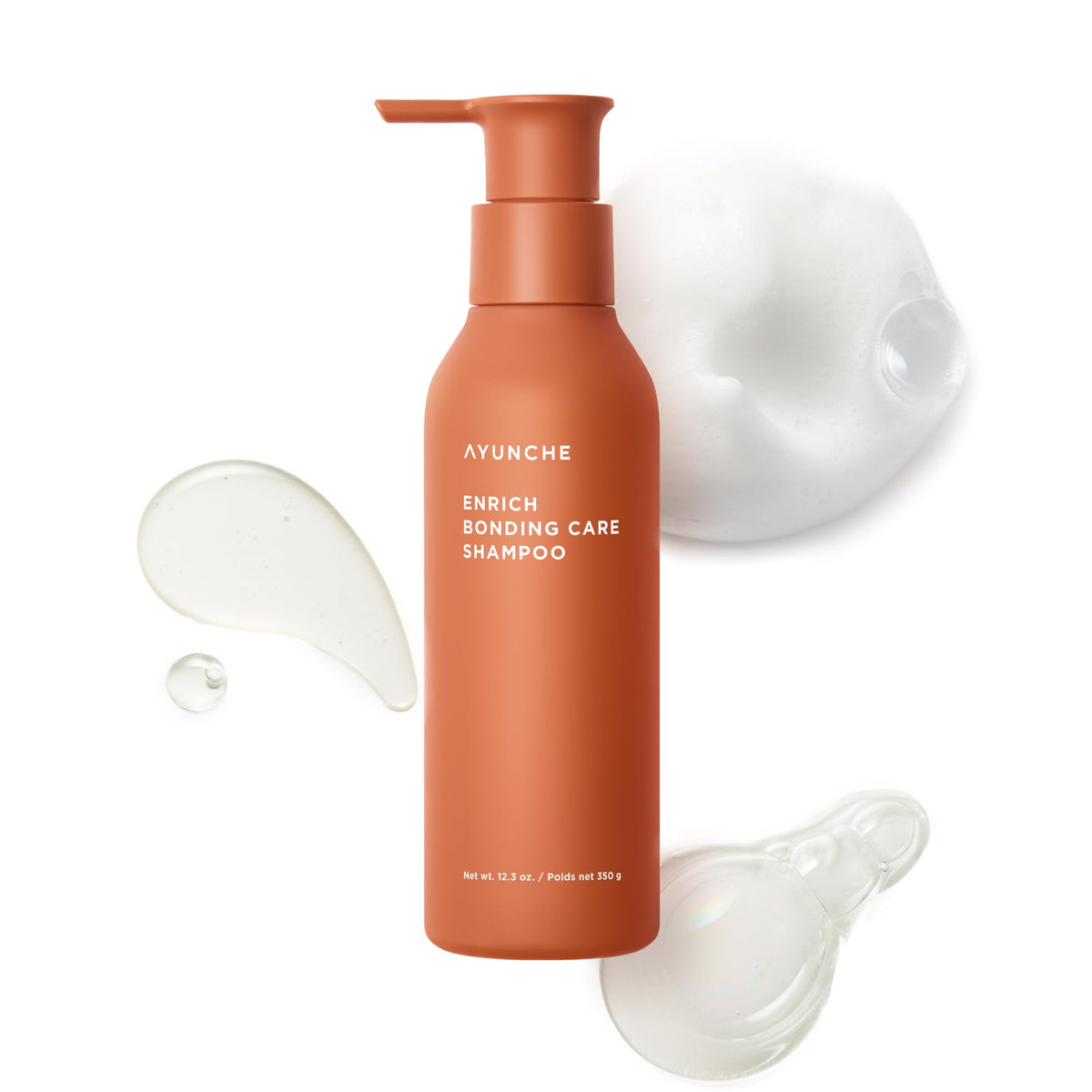 AYUNCHE front bottle view showing packaging and salon benefit