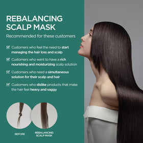 AYUNCHE applying mask to hair showing scalp massage and comfort
