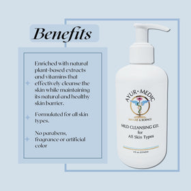 AYUR MEDIC gel texture swipe illustrating gentle foaming