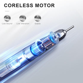 AZ GOGO handpiece with bit installed demonstrating precise filing capability