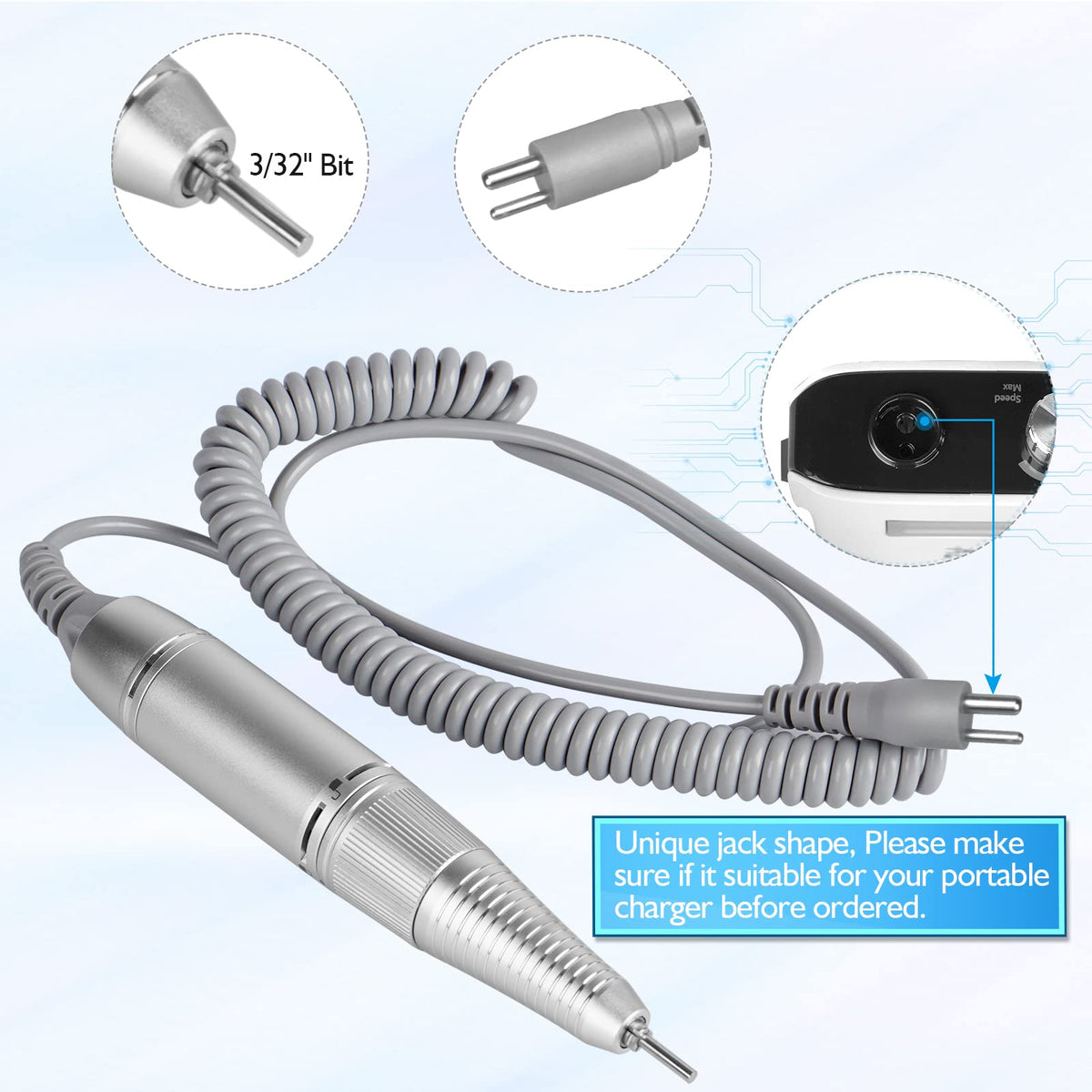 AZ GOGO plug detail showing 2-pin connection compatible with MelodySusie and AIRSEE benefit
