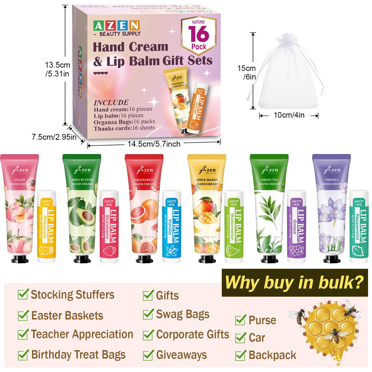 AZEN flavor labels detail highlighting scent variety for guest preference choices