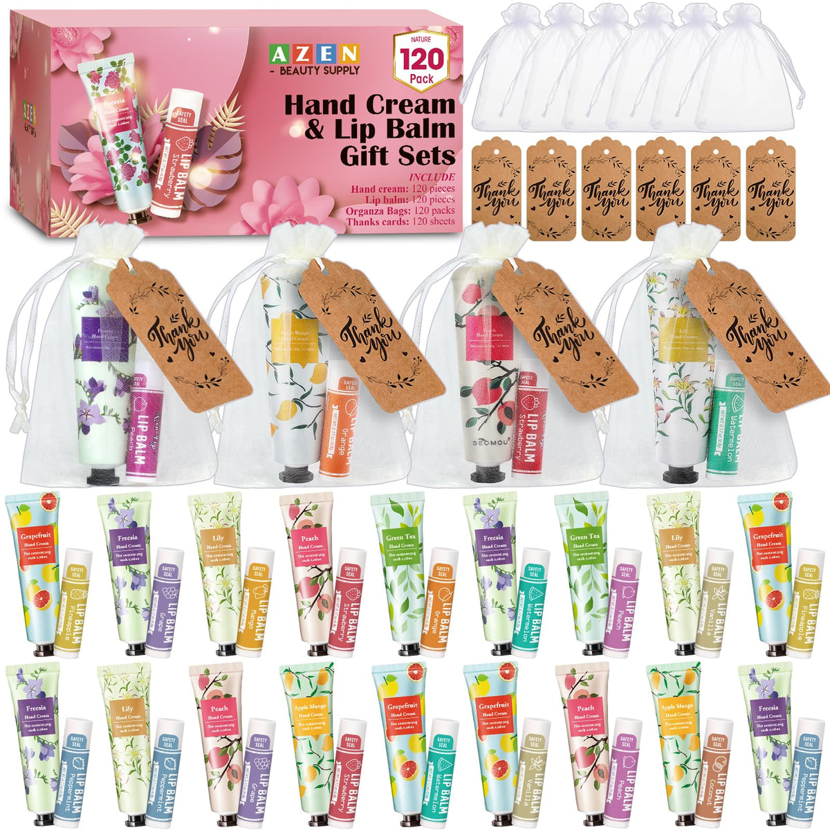 AZEN front packaging showing full 120-set for easy event gifting