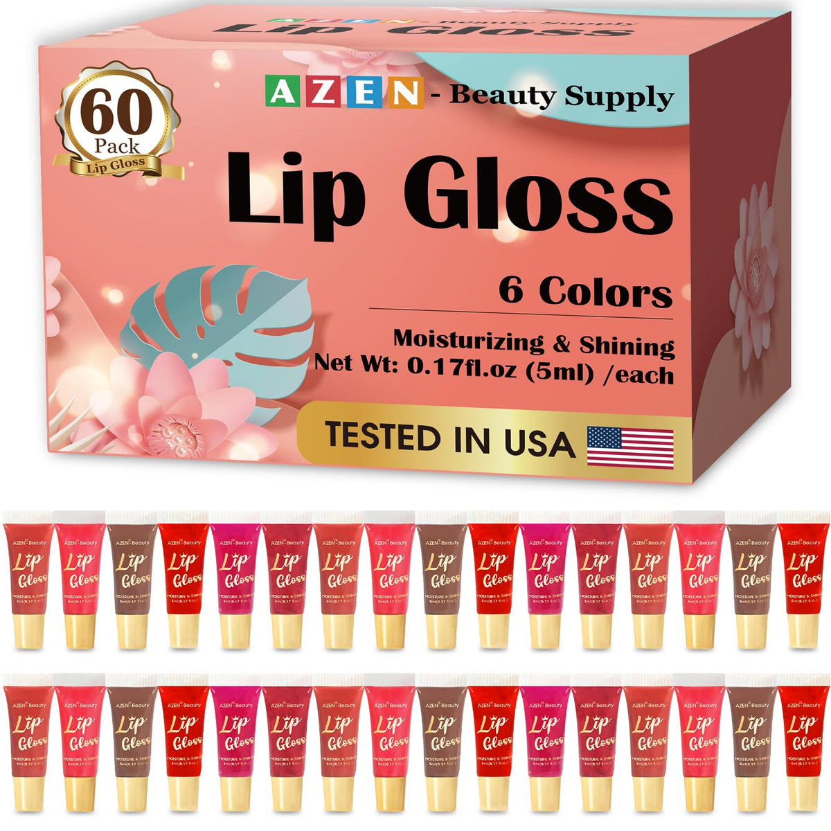 AZEN front packaging showing 60-pack and variety, perfect for gifting