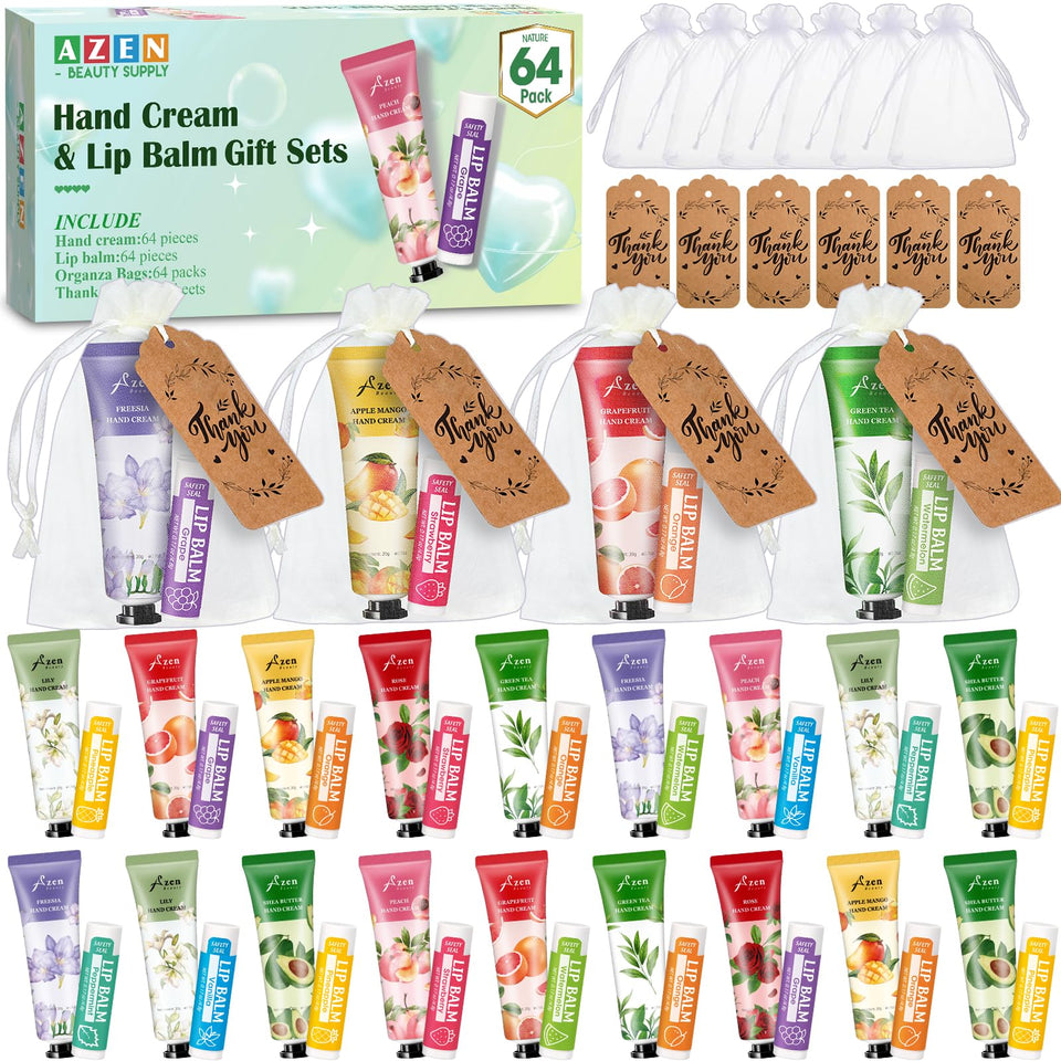 AZEN front packaging showing full 64-set bulk gift selection for events