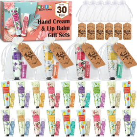 AZEN front packaging display showing entire 30-set bulk gift collection and contents