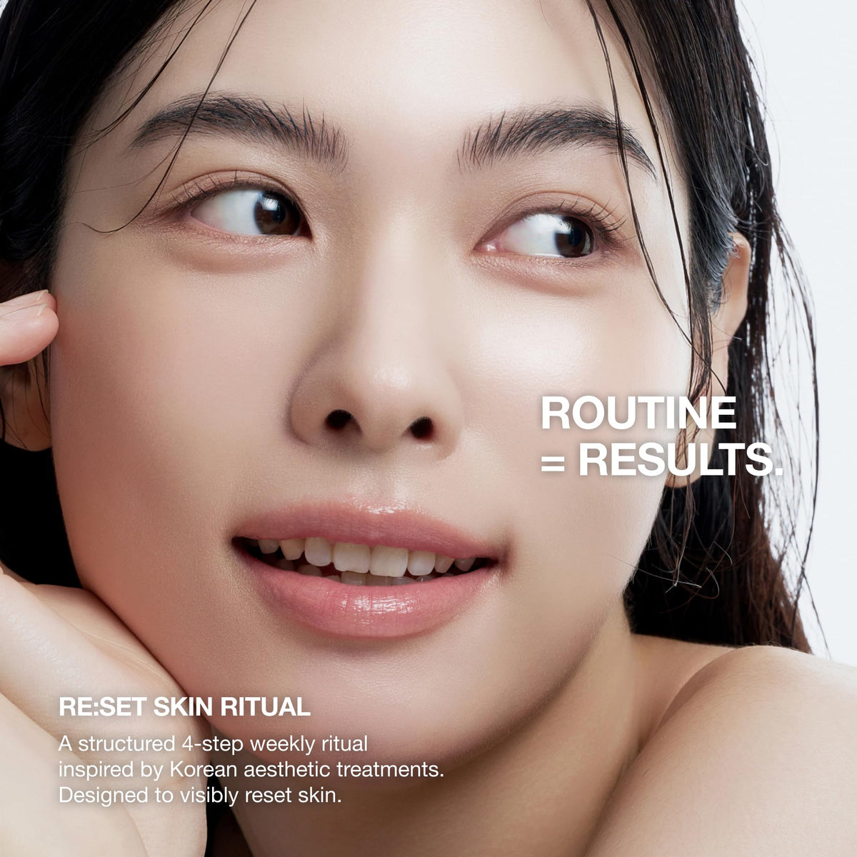 aziik kit on bathroom vanity styled lifestyle benefit: effortless at-home facial