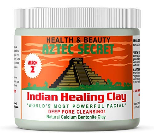 Aztec Secret clay jar top open showing powder texture for versatile use