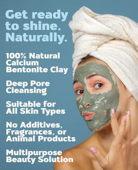 Aztec Secret hair mask applied to hair roots demonstrating scalp detox benefit