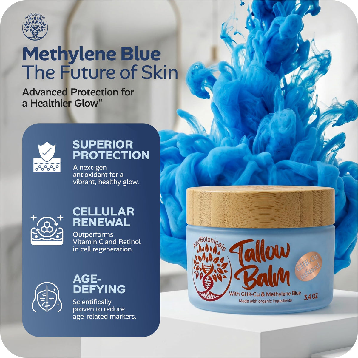 AzulBotanicals copper peptide ingredient focus highlighting tone-support benefit