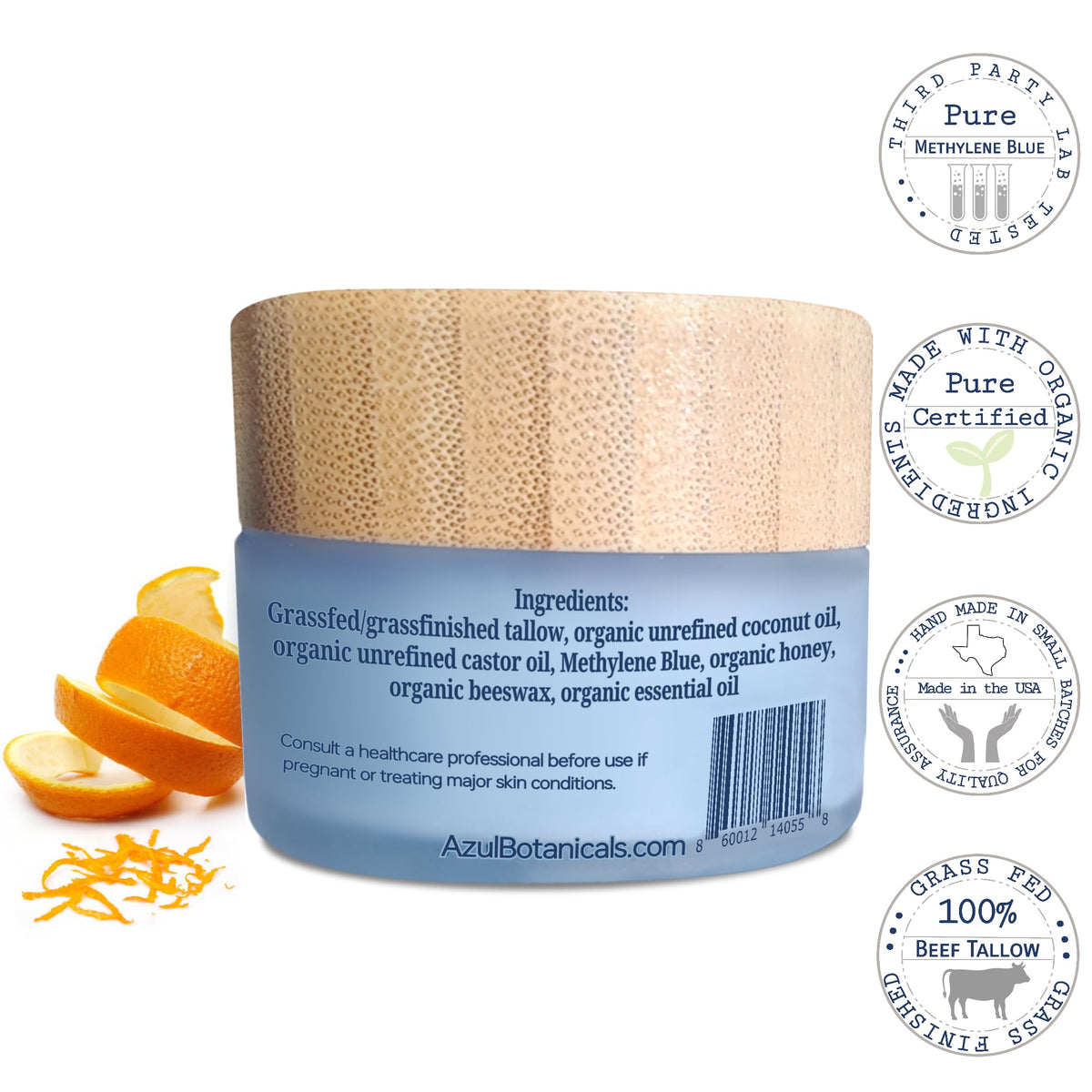AzulBotanicals whipped texture close-up highlighting smooth spreadability and lightweight feel