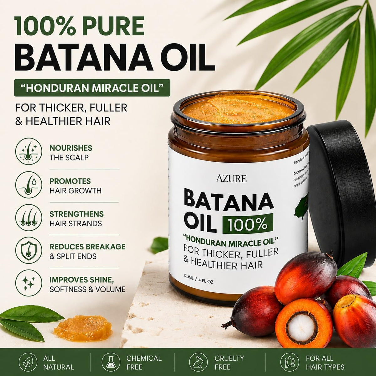 AZURE Batana lifestyle model using paste showing natural styling benefit