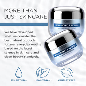 Azure Cosmetics duo displayed on bathroom shelf suggesting daily skincare routine