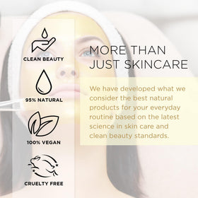 Azure Cosmetics product and ingredient bottles arranged to show key actives
