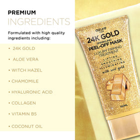 Azure Cosmetics close-up of mask texture highlighting gold flecks for radiance