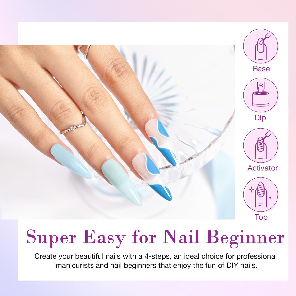AZUREBEAUTY accessory layout including files buffers and cuticle tools for convenience
