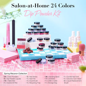 AZUREBEAUTY accessories laid out including sanding bands and cuticle oil for maintenance