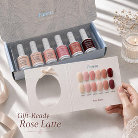 AZUREBEAUTY row of six same-color bottles, easy shade selection and storage
