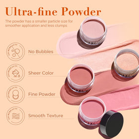 azurebeauty closeup fine powder texture showing smooth application benefit