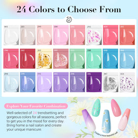 AZUREBEAUTY color palette display of 24 macaron shades for creative choices