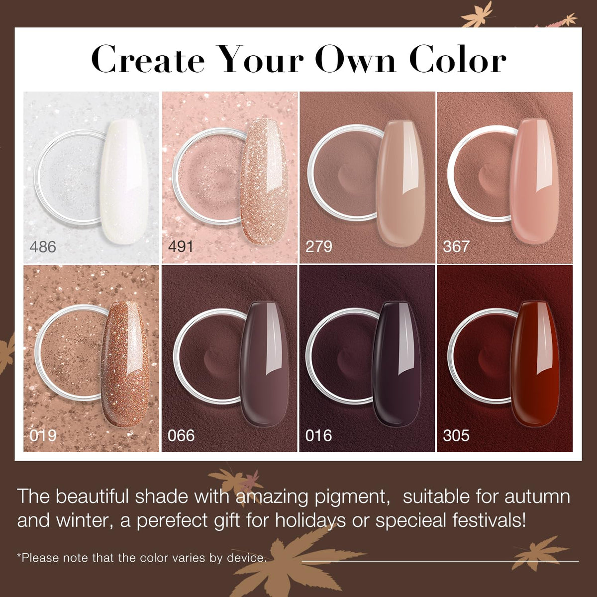 AZUREBEAUTY nail sticks with swatches showing how shades look on nails