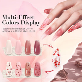 AZUREBEAUTY dried flowers close-up for delicate nail art accent