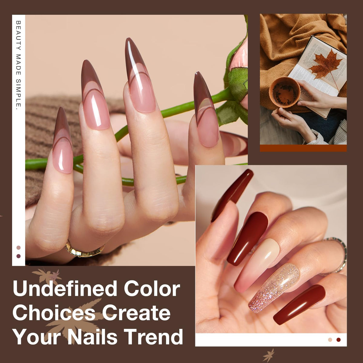 AZUREBEAUTY eight color powders open showing seasonal nude and brown shades