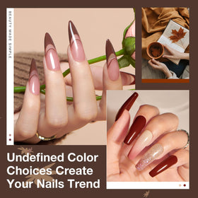 AZUREBEAUTY eight color powders open showing seasonal nude and brown shades