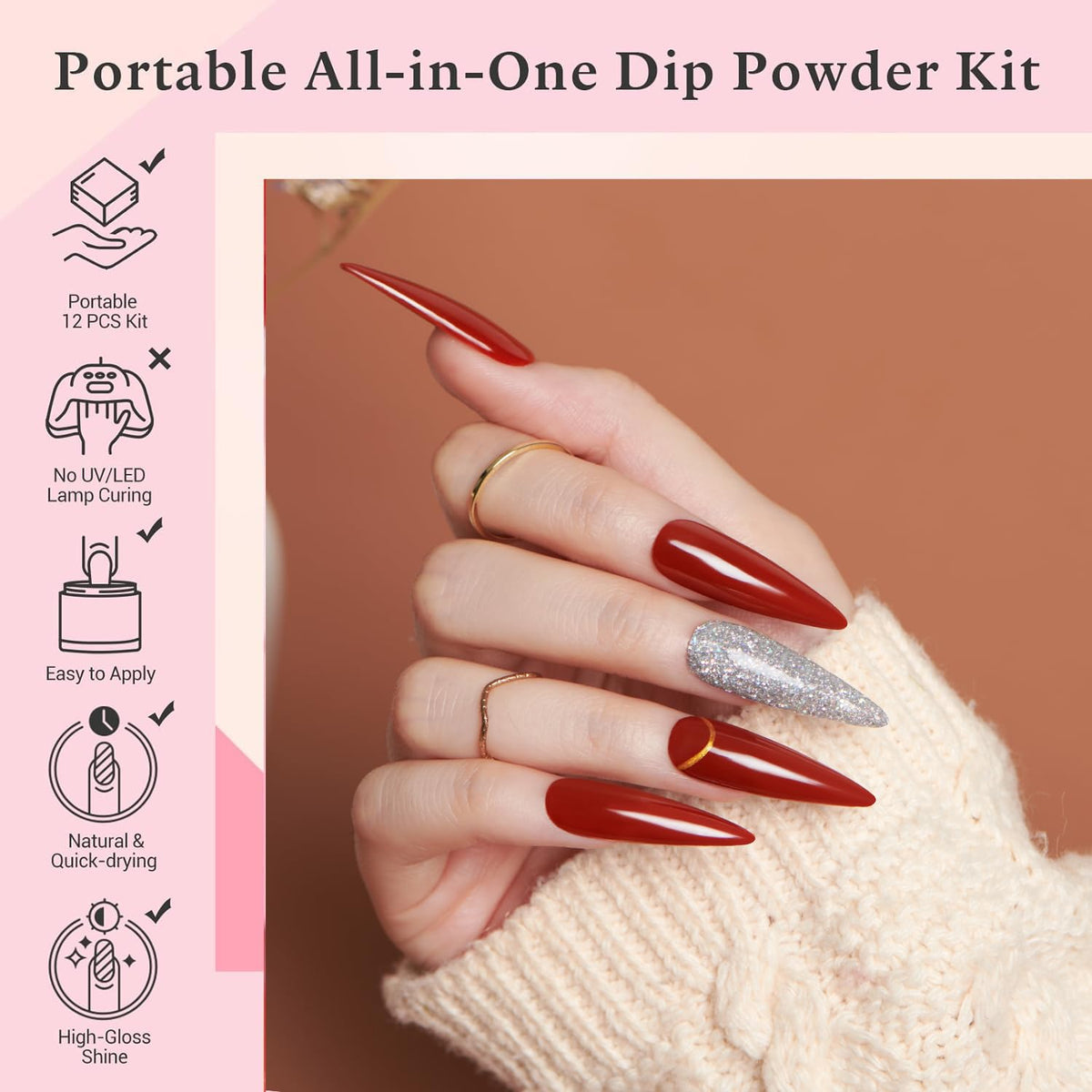AZUREBEAUTY French nail demo using white powder for crisp tips