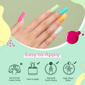AzureBeauty French tip demo on nails showing precise lines and professional-looking finish