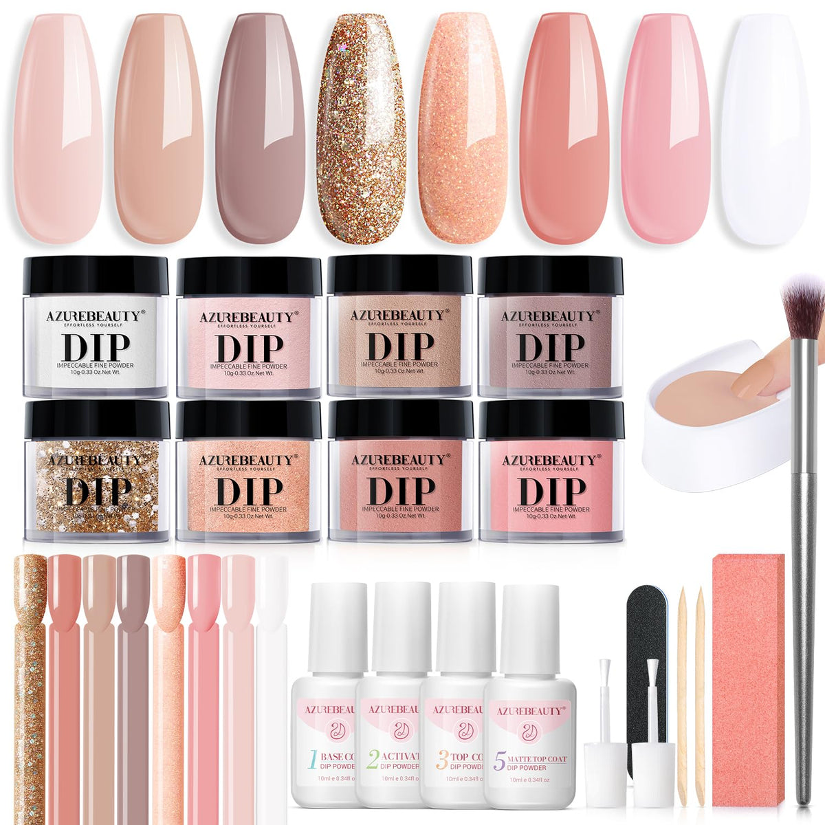 azurebeauty front packaging showing full starter kit and included tools