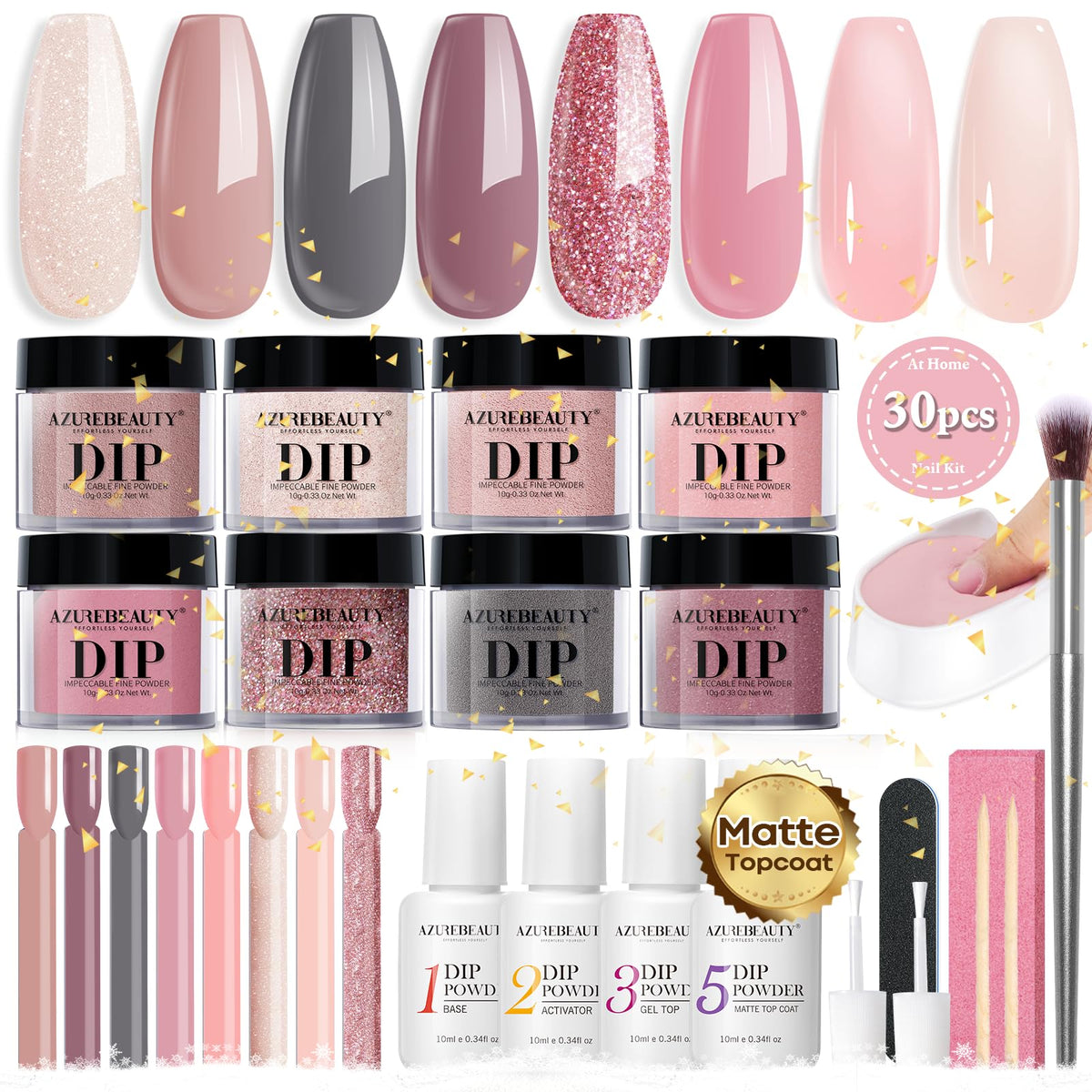 AZUREBEAUTY front packaging showing all kit contents for easy identification
