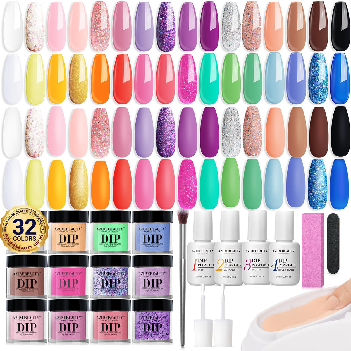 AZUREBEAUTY front packaging showing full 42-piece kit and bright colors benefits easy start