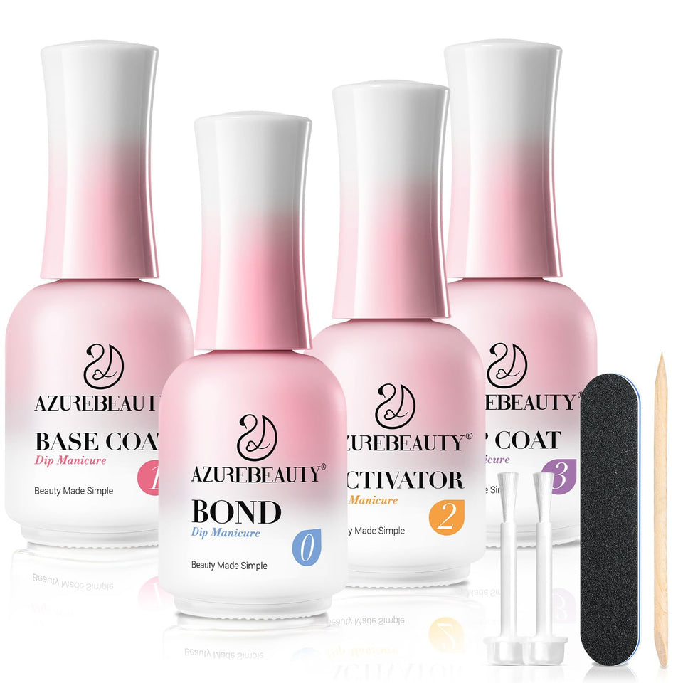 AZUREBEAUTY front packaging displaying all eight pieces and tools, shows kit completeness