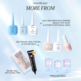 AZUREBEAUTY lifestyle flatlay with pink props showing pretty manicure ideas