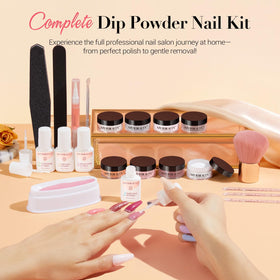 AZUREBEAUTY lifestyle manicure scene showing salon-style results at home