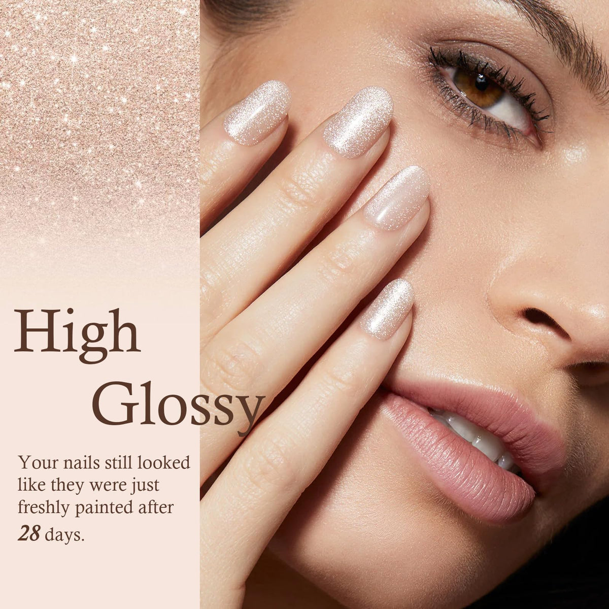 AZUREBEAUTY finished manicure lifestyle photo highlighting durable natural finish