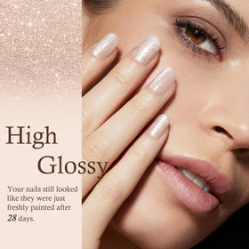 AZUREBEAUTY finished manicure lifestyle photo highlighting durable natural finish