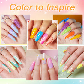 AZUREBEAUTY lifestyle summer look with neon nails for vibrant styling