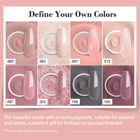 AZUREBEAUTY base, activator, top coat and matte top coat bottles for no-lamp curing