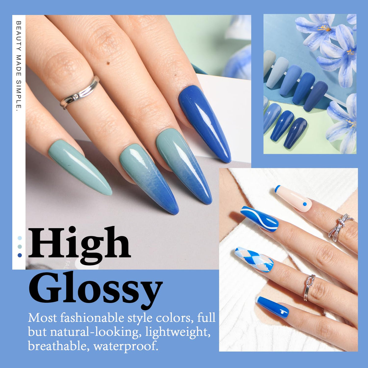 AZUREBEAUTY base activator topcoat and brush set offering fast application