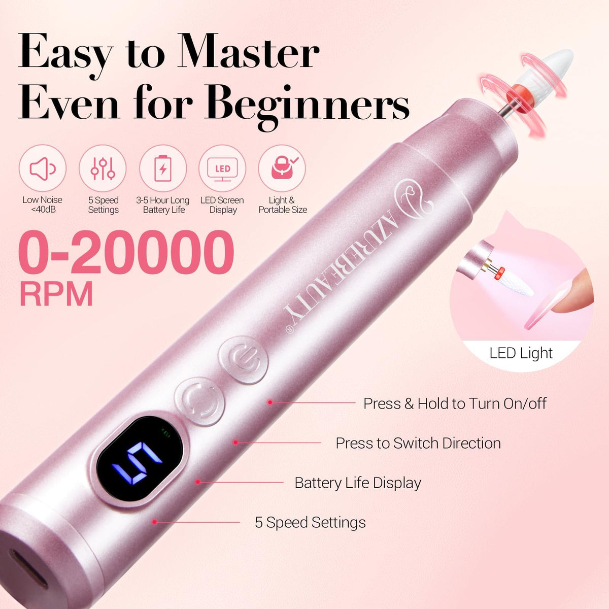 AzureBeauty bottles of base top activator with brushes for reliable sealing