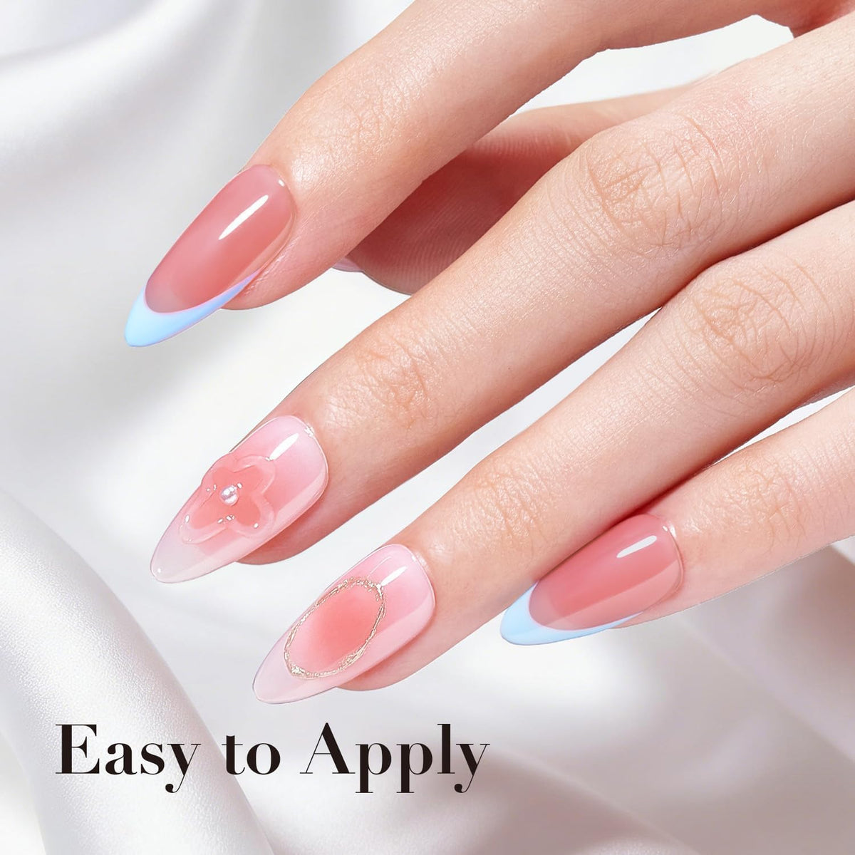 AZUREBEAUTY manicure in progress at home demonstrating beginner-friendly application