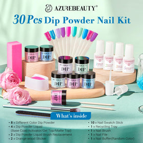 AZUREBEAUTY ten nail sticks with different colors for easy color testing