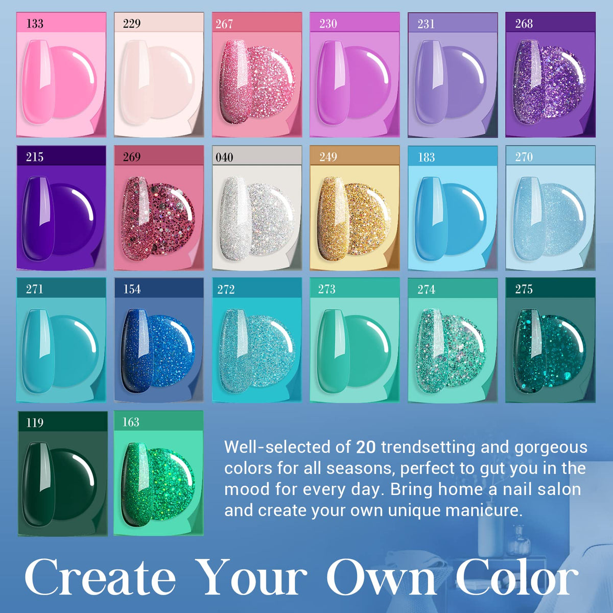 AzureBeauty model hands wearing finished manicure demonstrating long-lasting shine