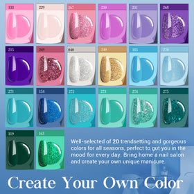 AzureBeauty model hands wearing finished manicure demonstrating long-lasting shine