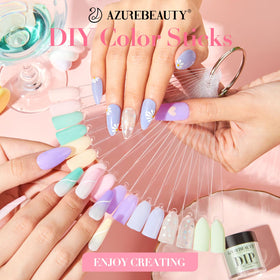 AzureBeauty nails in use pastel glitter manicure showing salon-style result benefit: long-lasting wear