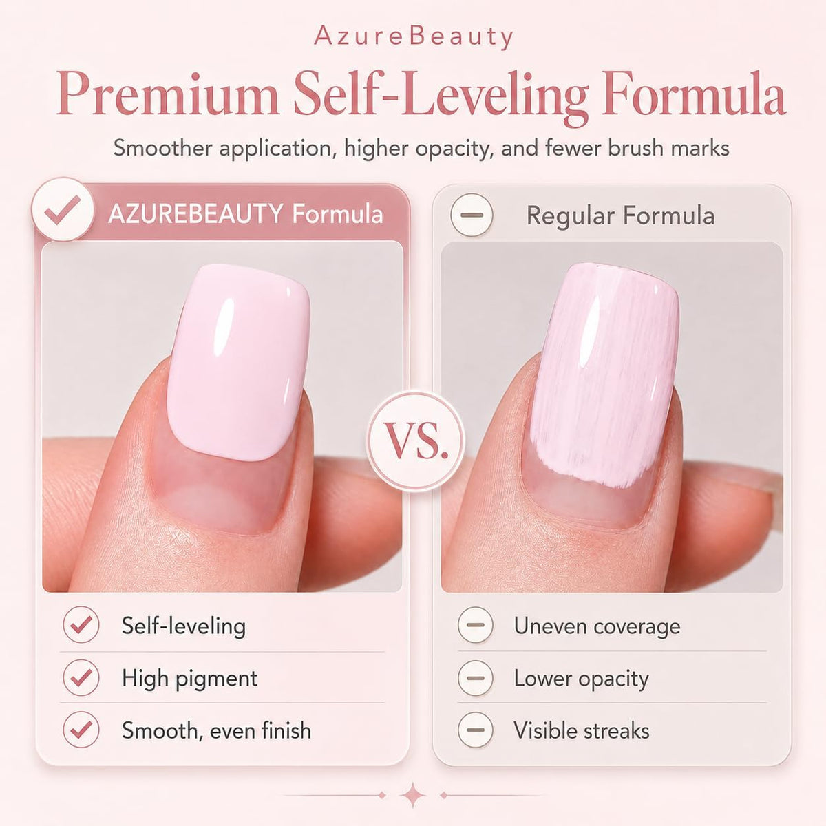 AZUREBEAUTY on-nail swatch display illustrating true-to-bottle color payoff