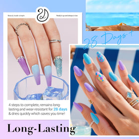 AZUREBEAUTY color array of 20 purples and blues offering vivid design options