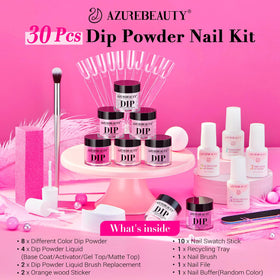 AZUREBEAUTY ten practice nail sticks showing colors, helps choose shades before application